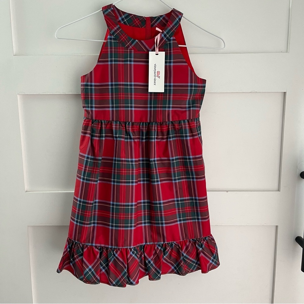 VINEYARD VINES | NWT Nantucket Tartan Red Dress size Y7